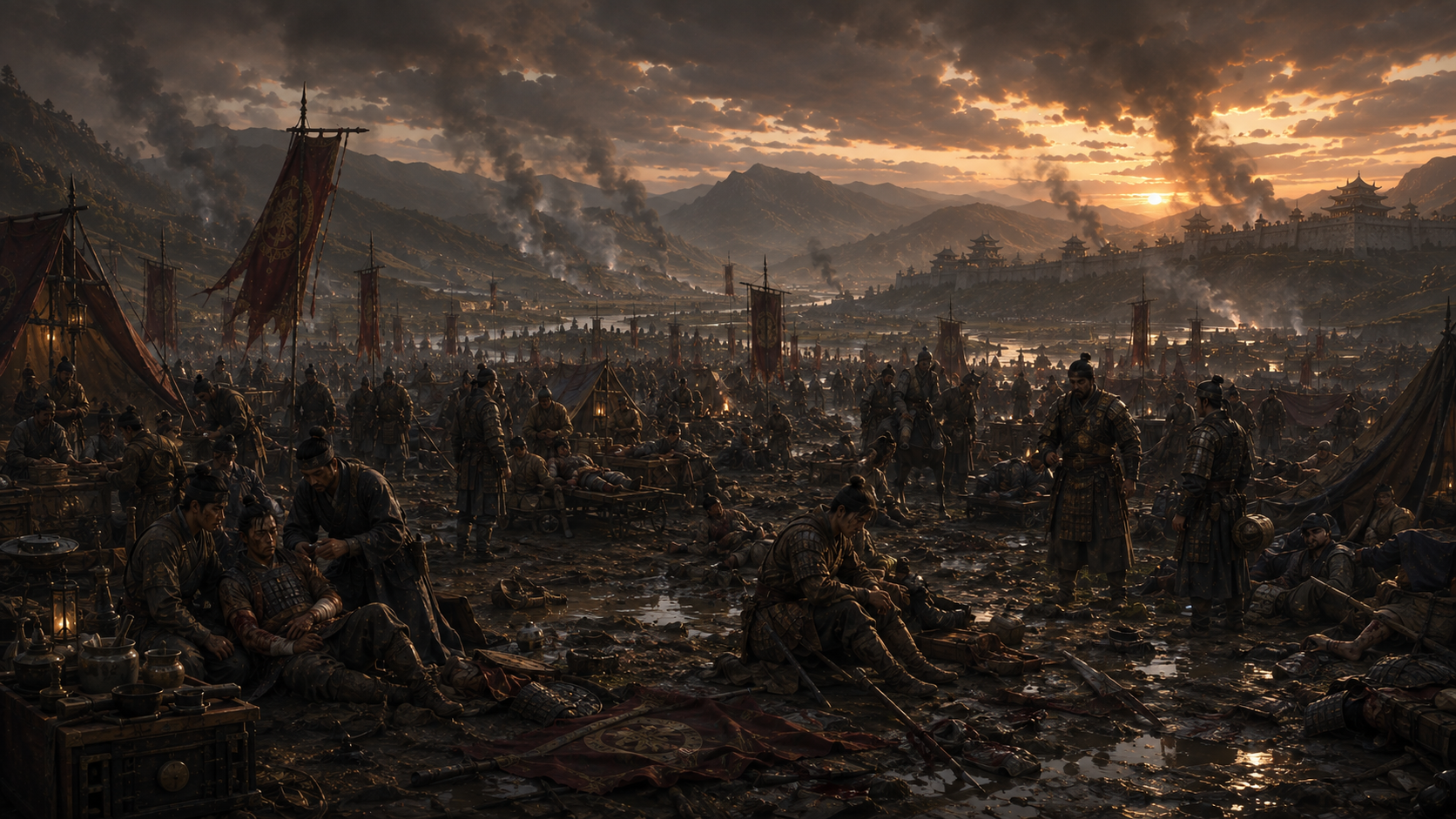 Aftermath of conflict in Ten Thousand Banners